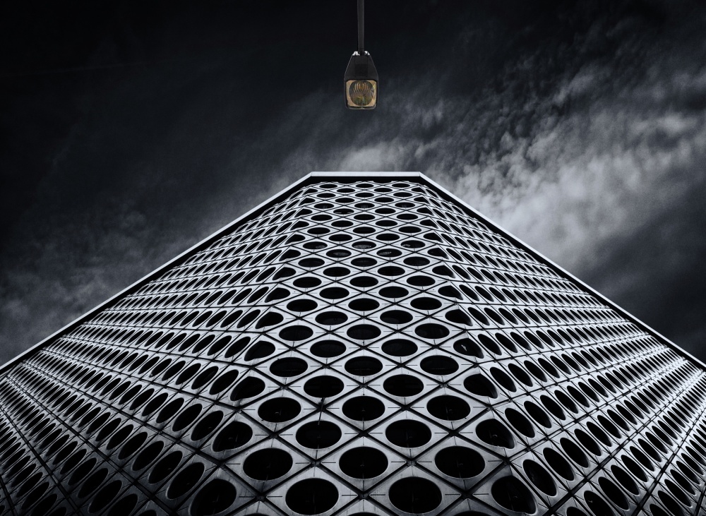 Dark Architectural Geometry by Ercan Sahin — canvas wall art