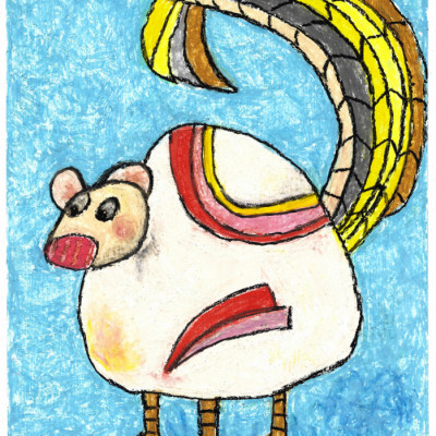 Whimsical Crayon Creature