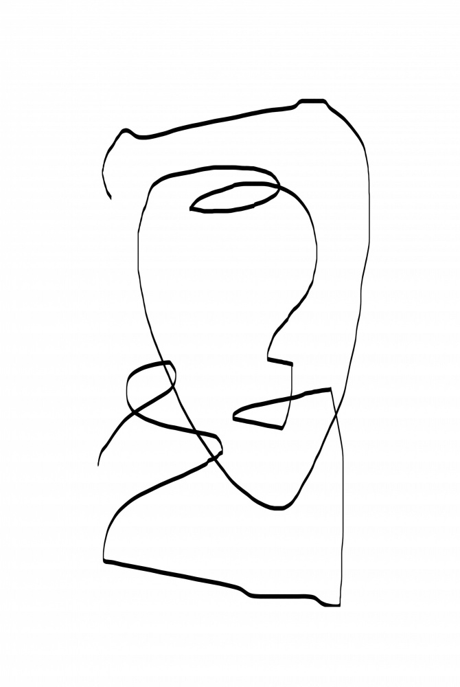 Whimsical Line Face by THE MIUUS STUDIO — canvas wall art