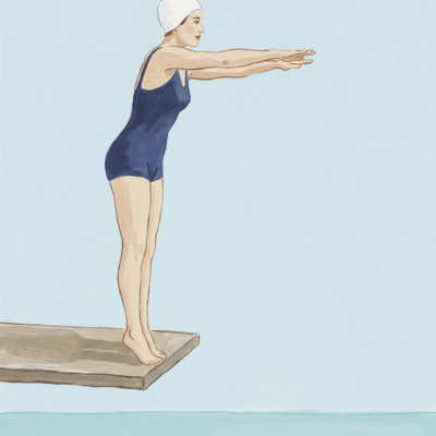 Swimmer On a Diving Board