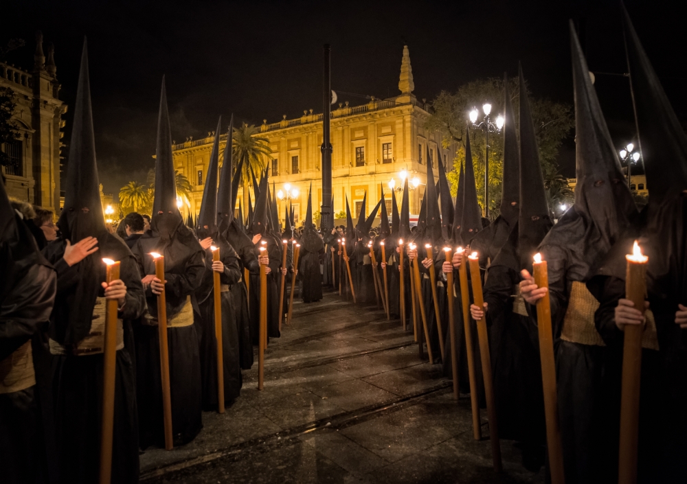 Solemn Candlelight Procession by fegari — canvas wall art