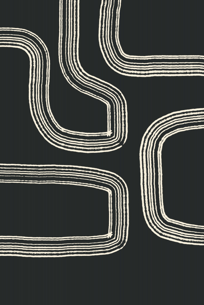 Bold Curved Lines by uplusmestudio — canvas wall art