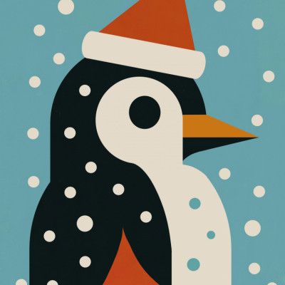 Cute Christmas Penguin