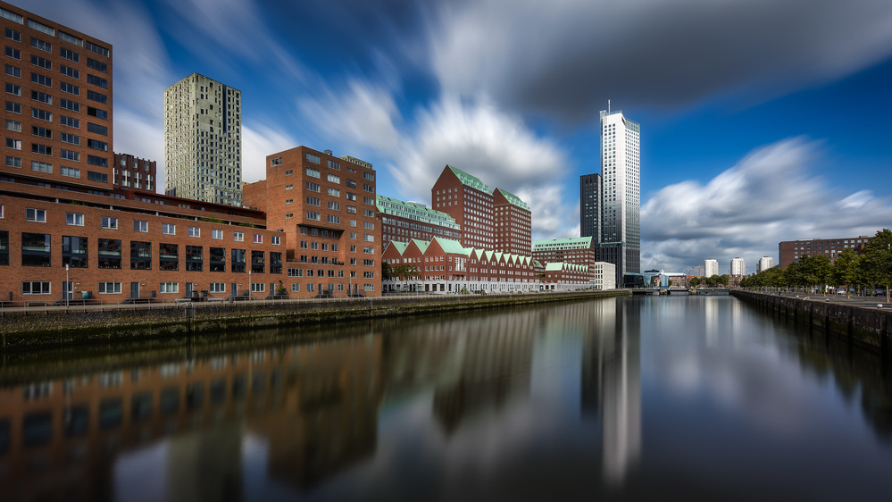 City River Reflections by Sus Bogaerts — canvas wall art