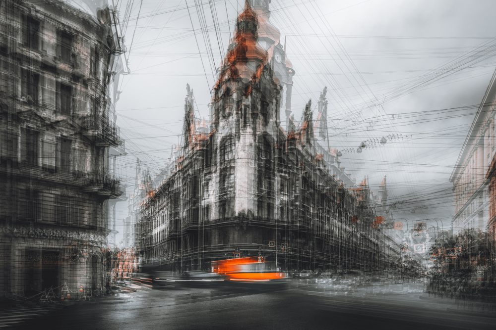 Orange City Movement by Carmine Chiriacò — canvas wall art