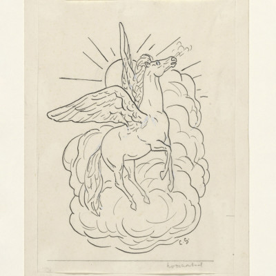 Pegasus Flying In Front of Clouds (1891–1941)