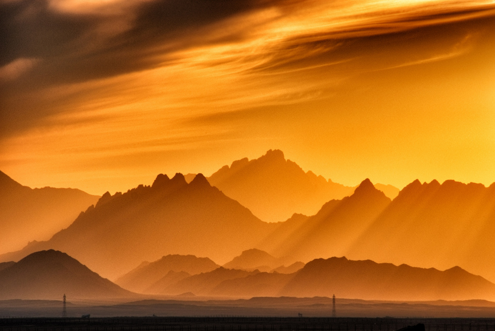 Majestic Golden Mountains by Sergey Pesterev — canvas wall art