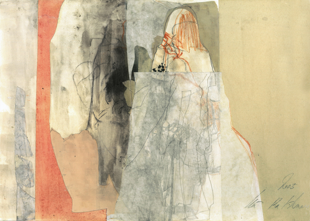 Abstract Figure Collage by Ute Rathmann — canvas wall art