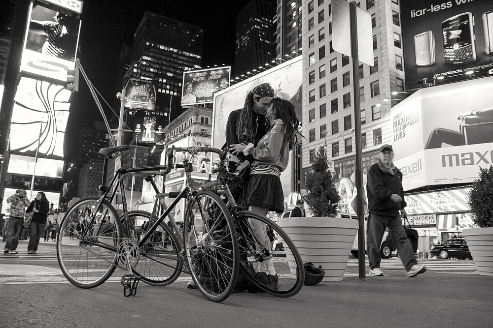 Urban Romance By Bikes by Milton Mpounas — canvas wall art