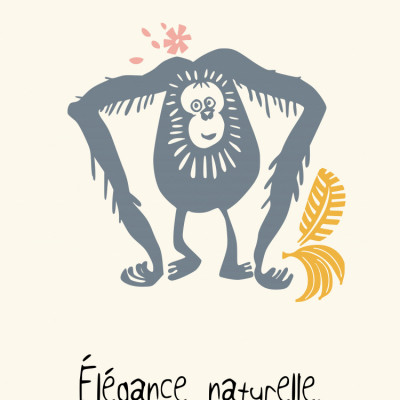 Happy Orangutan Illustration
