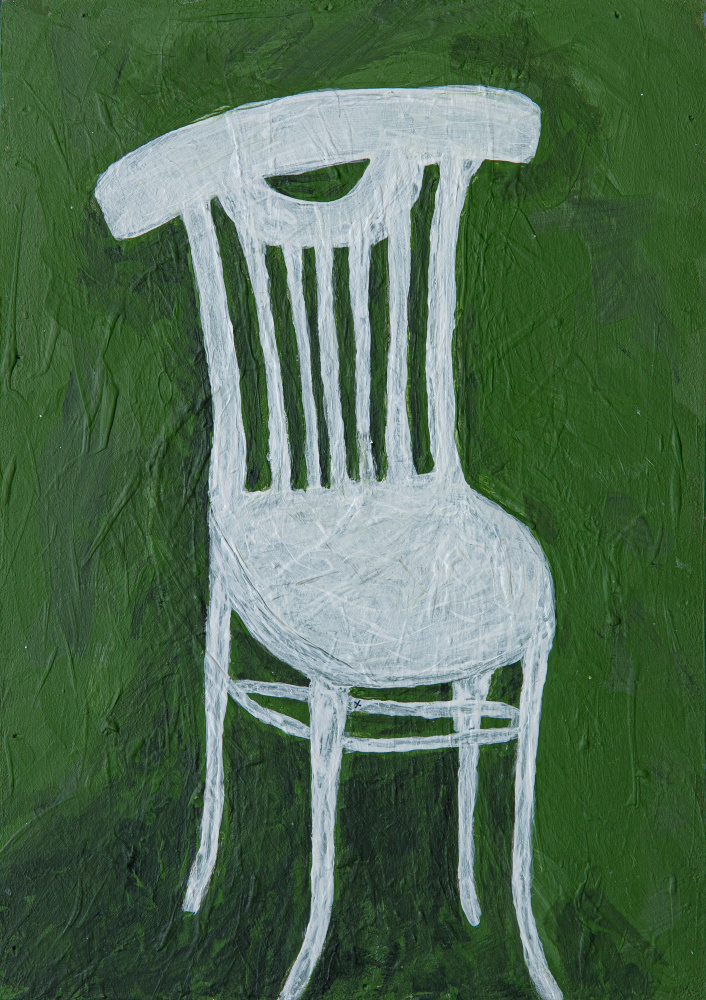 White Chair Green by Dale Hefer — canvas wall art