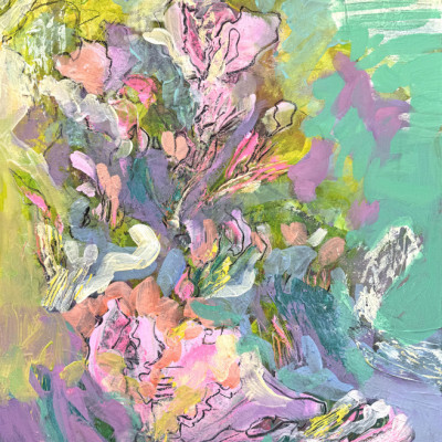 Abstract Pastel Flowers