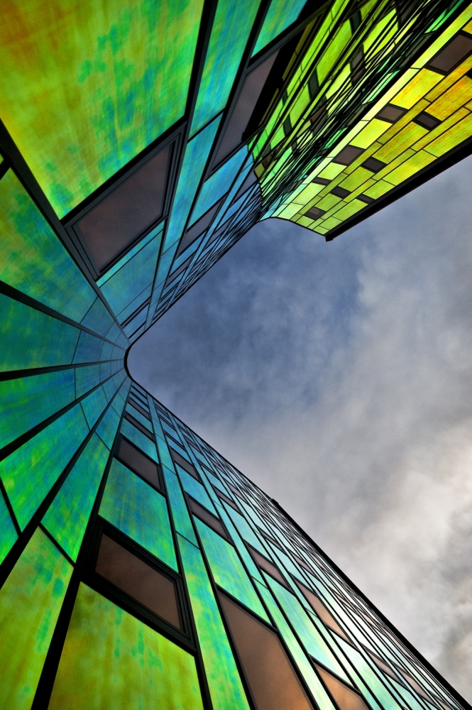 Vibrant Modern Architecture by Leon — canvas wall art