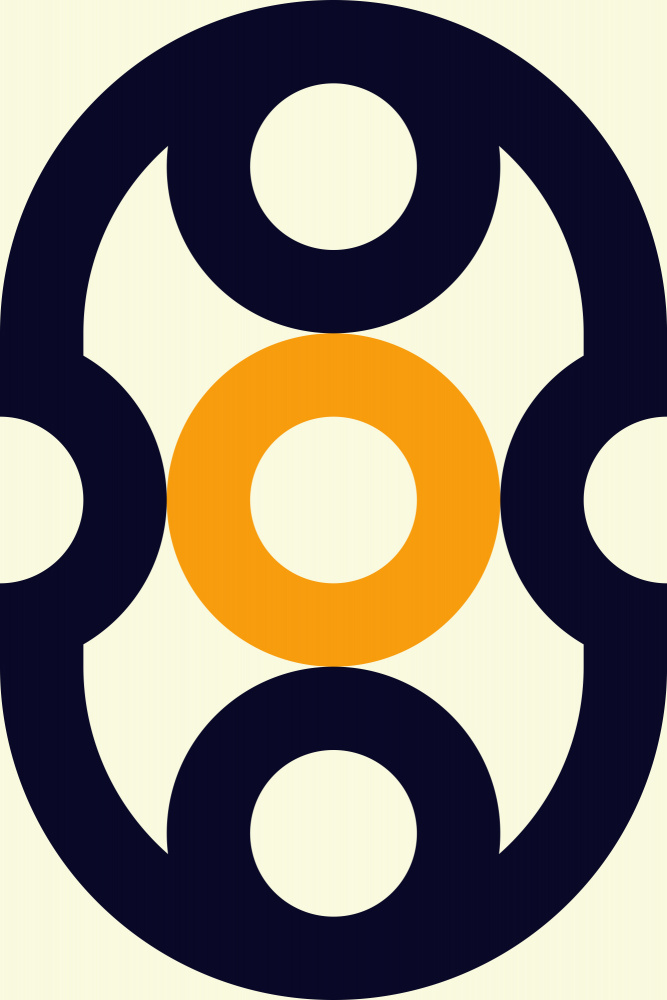 Geometric Circle Balance by Petr Strnad — canvas wall art