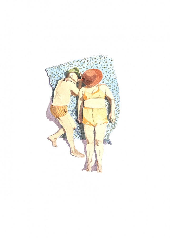 Relaxing Summer Couple by Borgenhag Holmqvist — canvas wall art