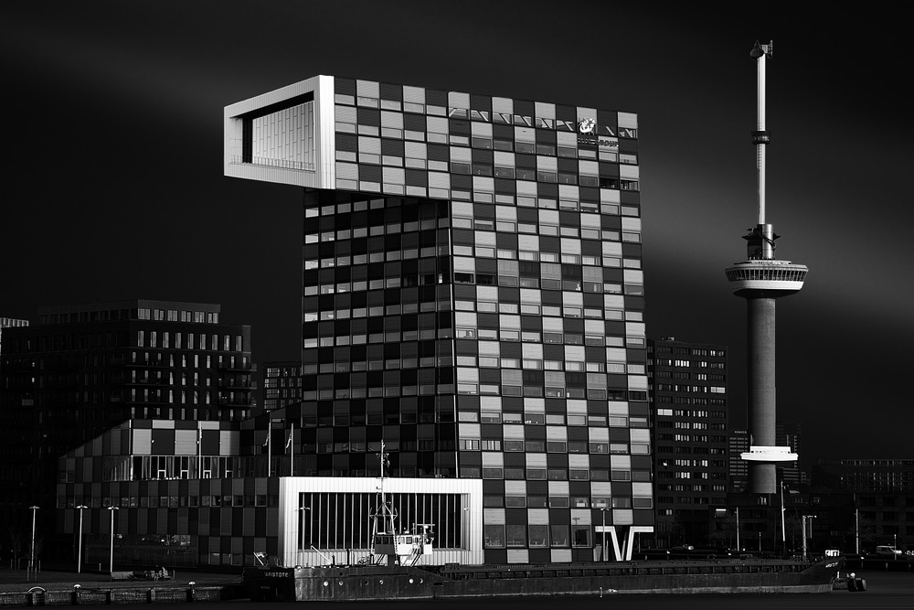 Rotterdam City Contrast by Oliver Buchmann — canvas wall art