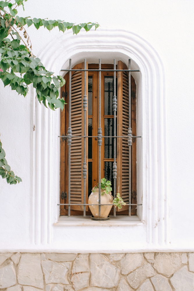 Charming Mediterranean Window by Claudia Casal — canvas wall art