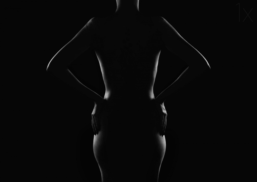 Elegant Female Silhouette by Jozef Kiss — canvas wall art