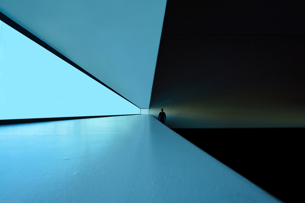 Solitary Figure Blue Light by Florentinus Joseph — canvas wall art