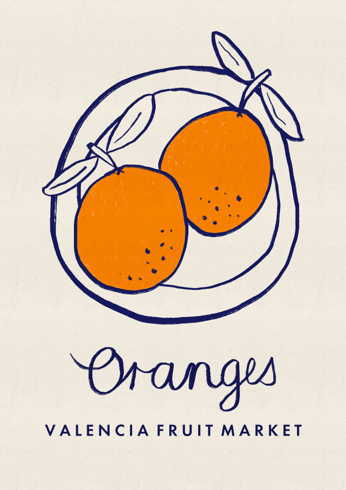 Valencia Market Oranges by Dirkie Nell — canvas wall art