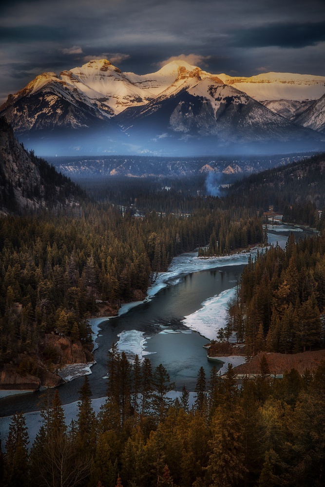 Dramatic Mountain River by Atul Chopra — canvas wall art