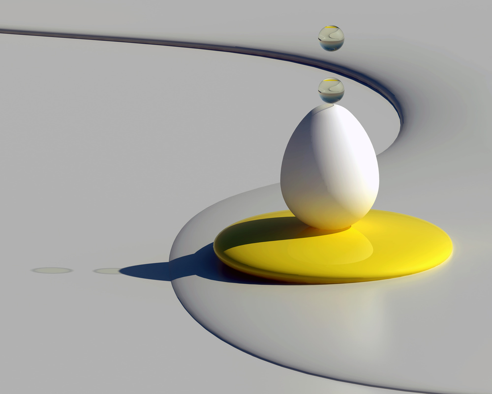 Surreal Egg Balance by Antonyus Bunjamin (Abe) — canvas wall art