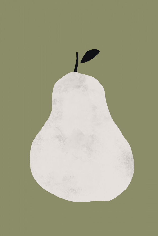 Minimal Pear Still Life by Danushka Abeygoda — canvas wall art