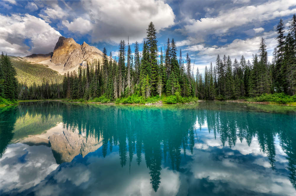 Turquoise Lake Reflection by Zoran Dujic LightHunter — canvas wall art