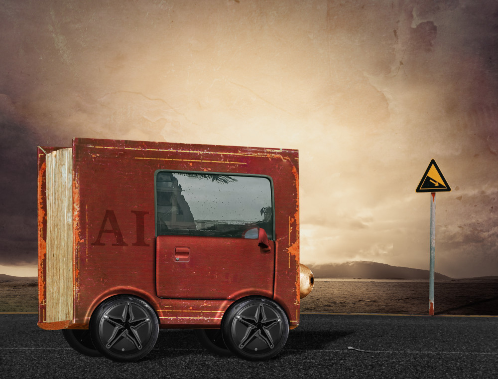 AI Road Ahead by Biao Huang — canvas wall art
