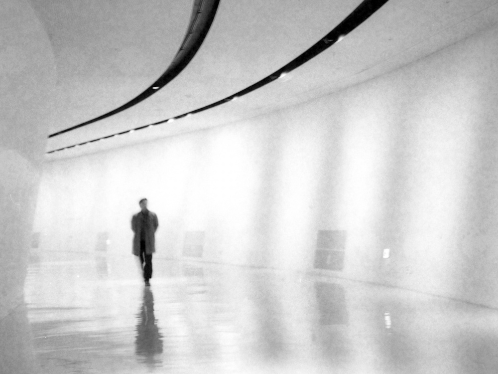Solitary Hallway Walk by Parole Kim — canvas wall art