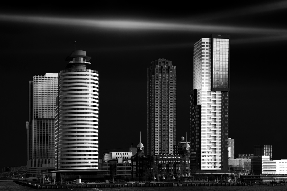 Dramatic City Skyline by Oliver Buchmann — canvas wall art