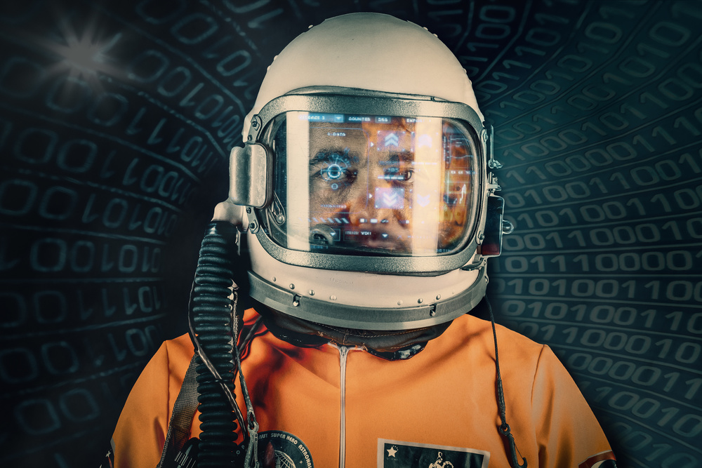 Digital Astronaut Vision by Petr Kleiner — canvas wall art
