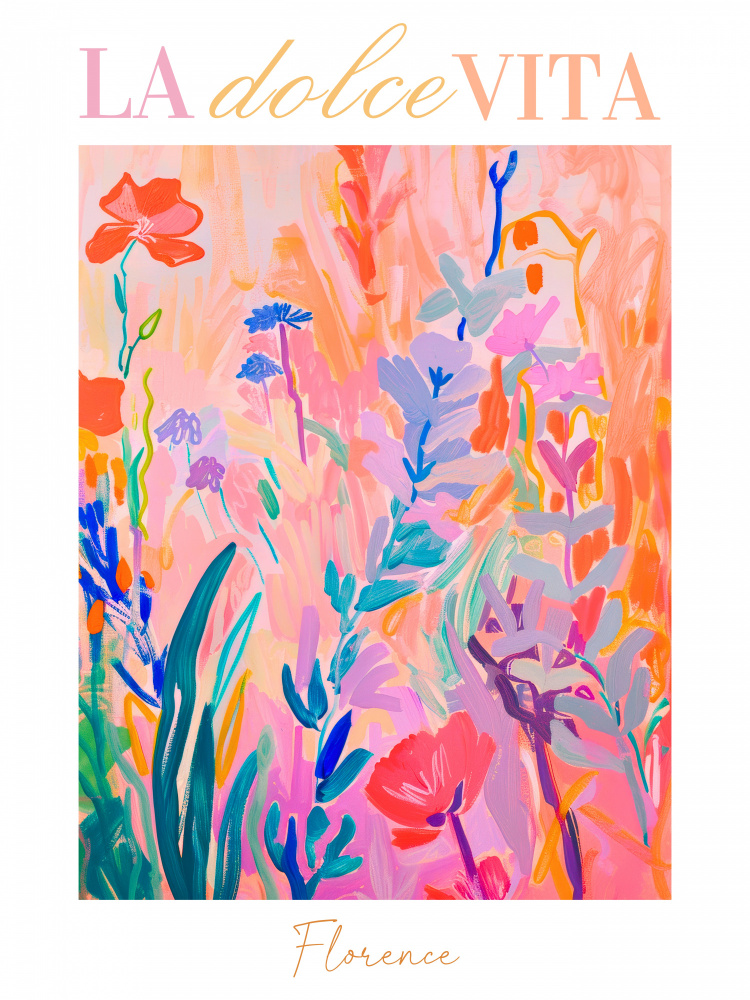 Vibrant Floral Garden by Mathieu jeuf — canvas wall art