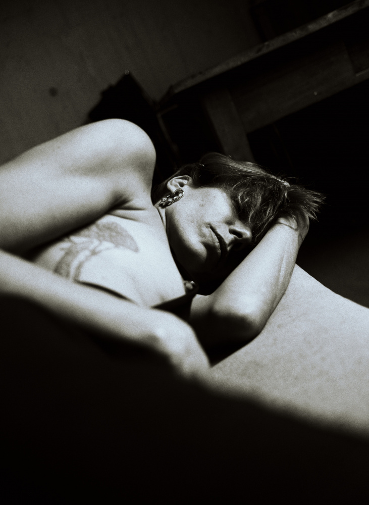 Peaceful Sleep Portrait by Steffen Lauterbach — canvas wall art
