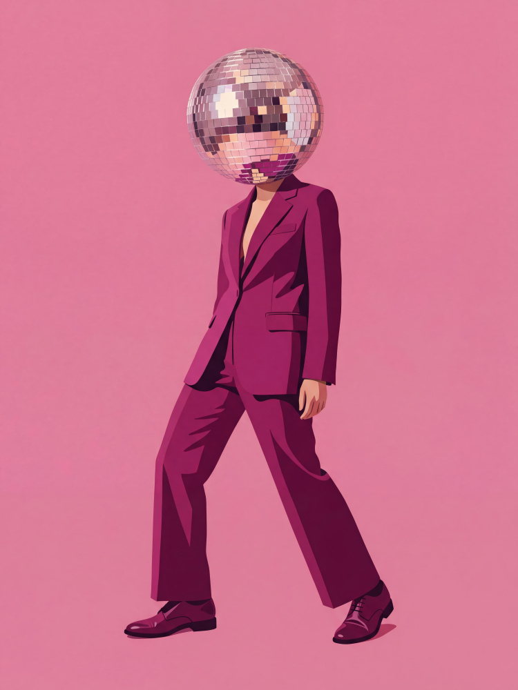 Pink Disco Suit by Andreas Magnusson — canvas wall art