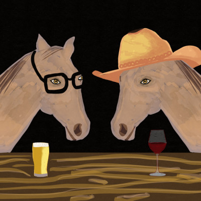 Horses at the bar