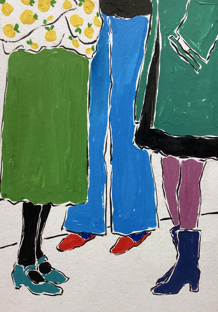Colorful Fashion Friends by Rushati Chowdhury — canvas wall art