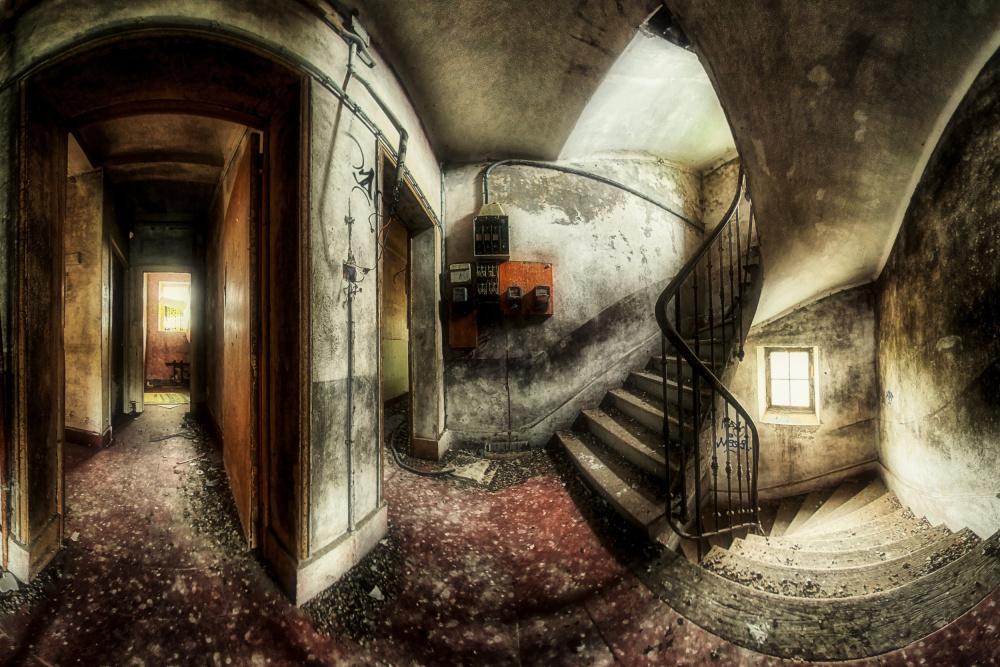 Forgotten Spiral Staircase by Francois Casanova — canvas wall art