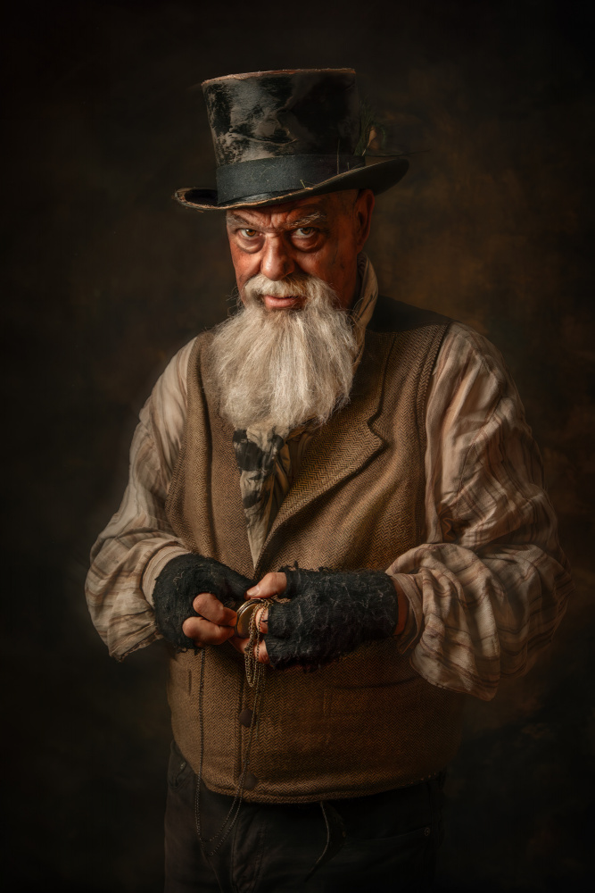 Intense Man With Watch by Kieran O Mahony AIPF — canvas wall art