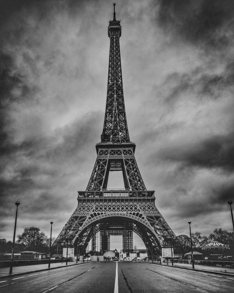 Dramatic Eiffel Tower by Adrian Lázare — canvas wall art
