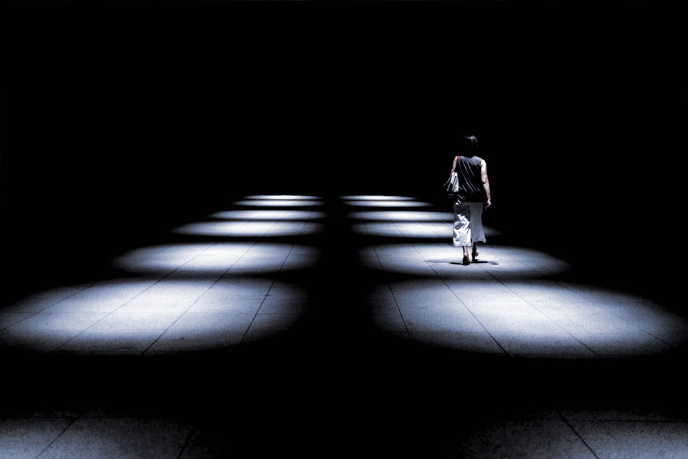 Journey Through Spotlights by Satoshi Iwata — canvas wall art