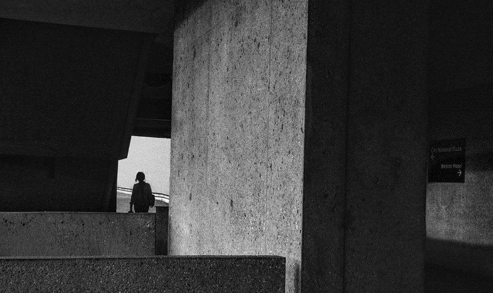 Contemplation Amidst Concrete by Tina Kim — canvas wall art