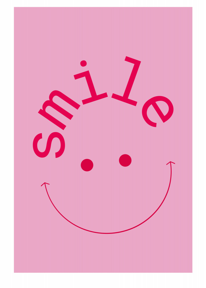 Simply Smile Pink by SERGIO ORTIZ — canvas wall art