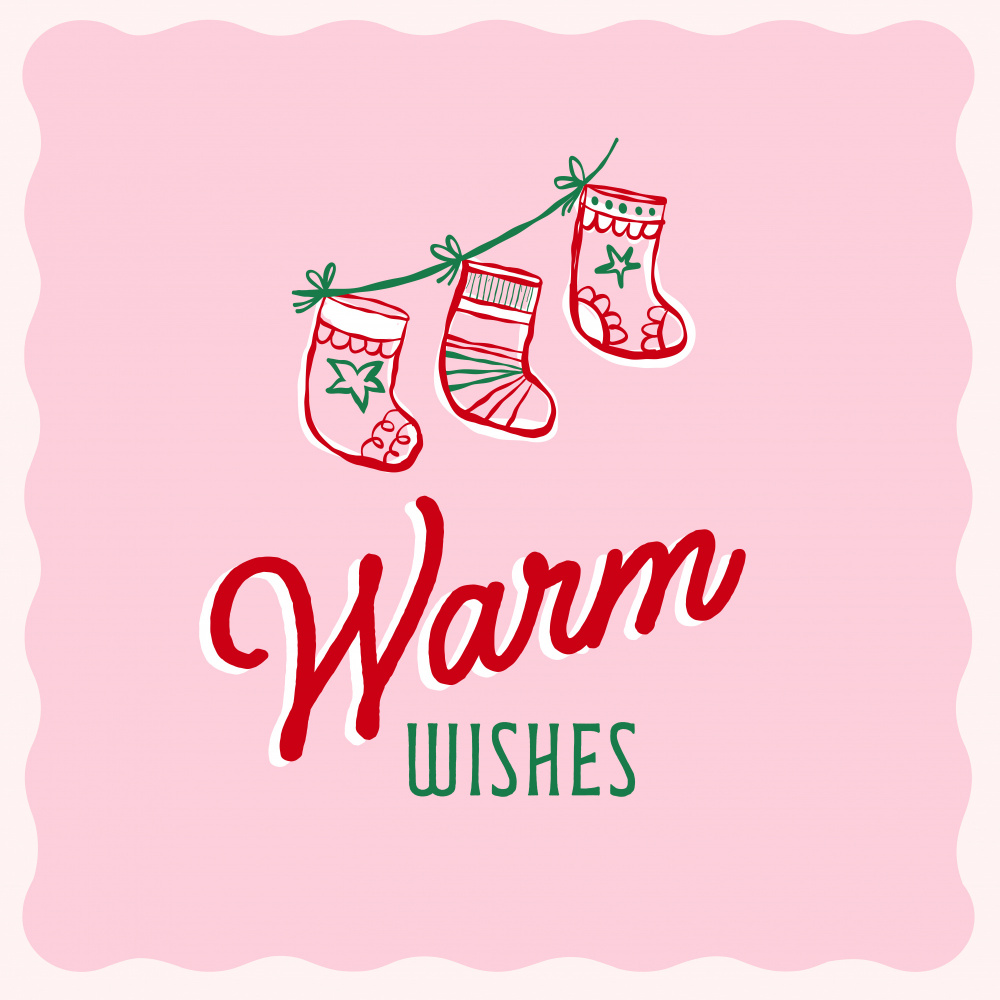 Warm Wishes Stockings by Dominique Vari — canvas wall art