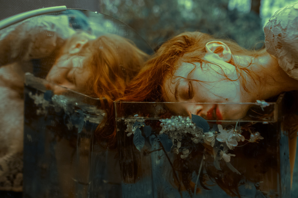 Ethereal Woman Submerged by Barbora Biňovcová — canvas wall art
