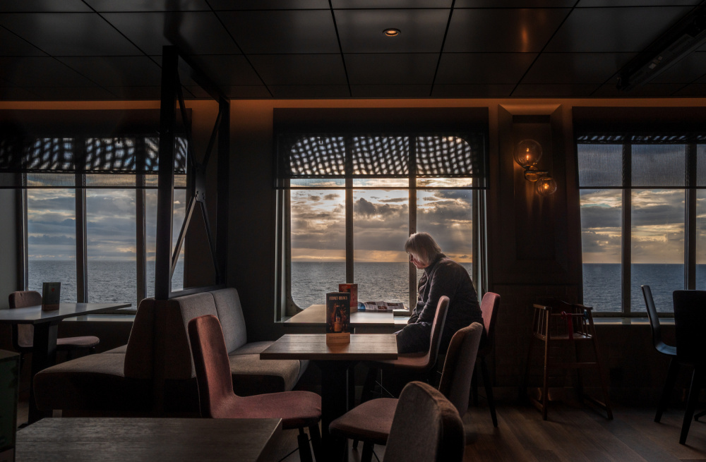 Solitary Ocean Window View by Alan Kwang — canvas wall art