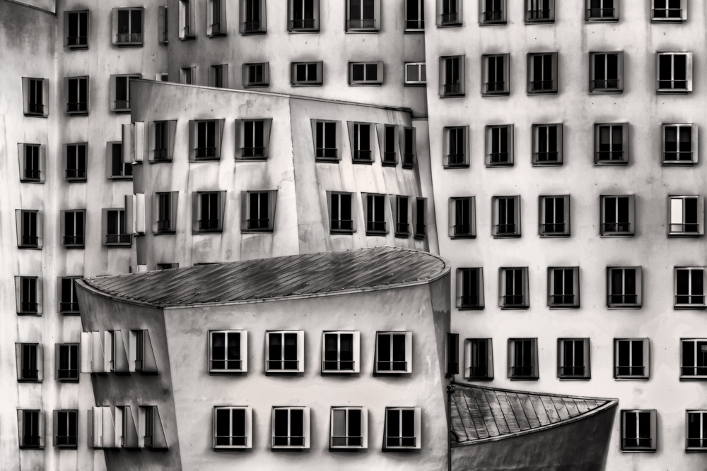 Abstract Urban Windows by Dennis Mohrmann — canvas wall art