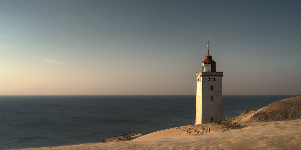 Coastal Dune Lighthouse by Leif Løndal — canvas wall art