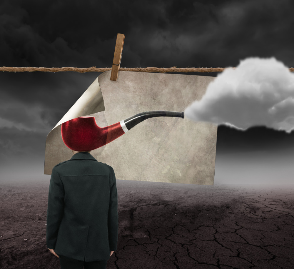 Smoking Pipe Thought by Biao Huang — canvas wall art