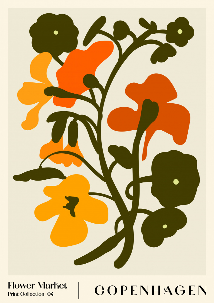 Flower Market. Copenhagen by NKTN — canvas wall art